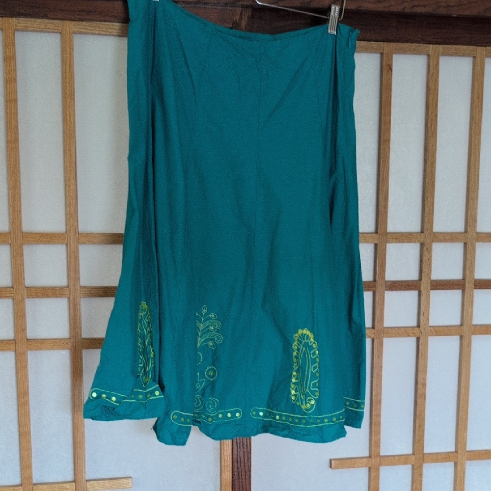 Sag Harbor Teal Dress with Lime Green Detailing